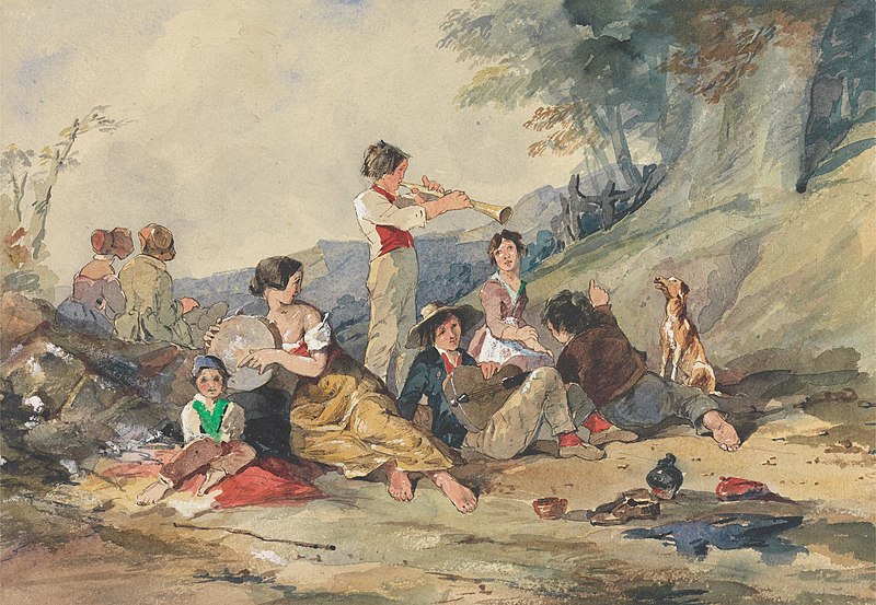 File:John Absolon - Group of Peasants with Musical Instruments - B1975.4.983 - Yale Center for British Art.jpg