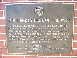 Kaskaskia, Illinois, historic plaque.JPG