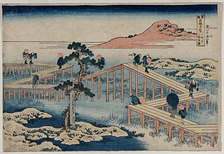 An Ancient Picture of the Eight Part Bridge in Mikawa Province (from the series Curious Views of Famous Bridges in the Provinces)