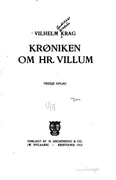 File:Krag - Krøniken om hr Villum.djvu