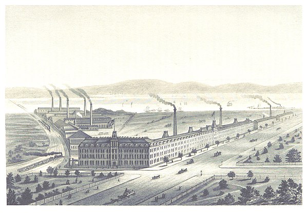 The Singer Sewing Machine Company's factory at Elizabethport, c. 1876