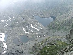 Il lago gelt visto dalla Bocchetta del Gelt