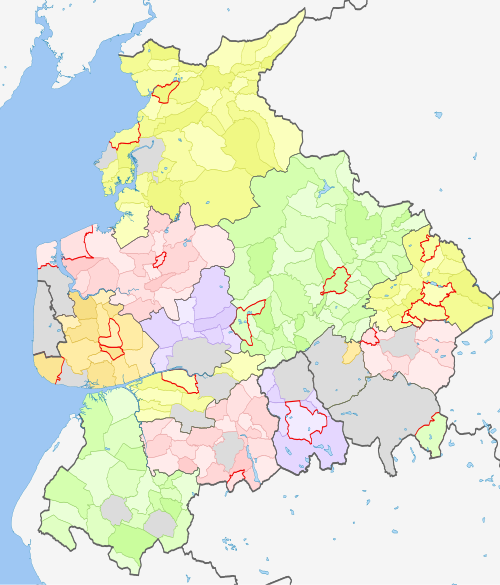 Ĝentilaj paroĥoj en Lancashire situas en Lancashire