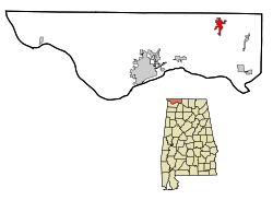Location in لاوڈردیل کاؤنٹی، الاباما and the state of الاباما
