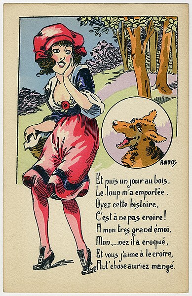 File:Little Red Riding Hood - 53068579662 - Jack Zipes Historic Fairy Tale Postcard Collection - Wuyts, A. (1910s-1920s).jpg