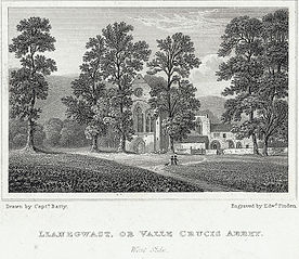 Llanegwast, or Valle Crucis abbey: West Side