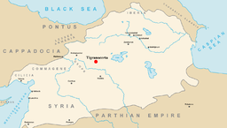 Location of Tigranocerta within the Kingdom Armenia.png