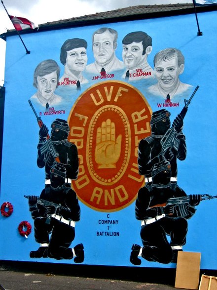 A UVF mural in Belfast
