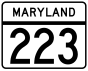 Marqueur de la route 223 du Maryland