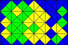 A solution to MacMahon Squares with the largest single-color area MacMahon Squares solution.png