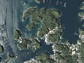 鼕泊島および前島 (長崎県佐世保市)付近の空中写真。（2016年撮影）