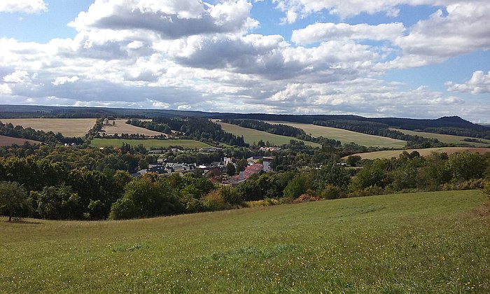 Panorama de Manětín.
