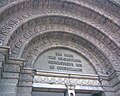 Typanum of the Manila Cathedral in Intramuros, Philippines