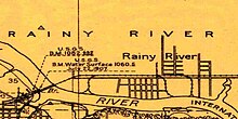 Map of Rainy River circa 1910