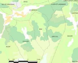 Mapa obce Sem