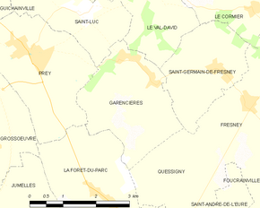 Poziția localității Garencières