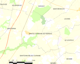 Mapa obce Sainte-Catherine-de-Fierbois