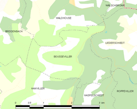 Mapa obce Bousseviller