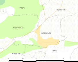 Mapa obce Itterswiller