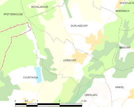 Mapa obce Liebsdorf