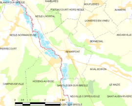 Mapa obce Senarpont