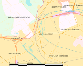 Mapa obce Joinville-le-Pont