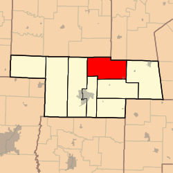 Peta menyoroti Prairie Township, faurot field, Missouri.svg