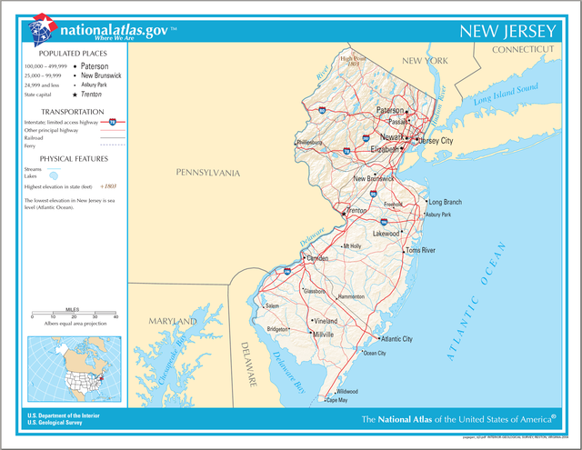 New Jersey – Mappa