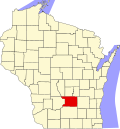 Thumbnail for File:Map of Wisconsin highlighting Columbia County.svg