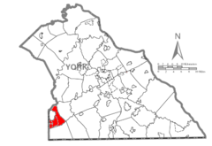 Map of York County, Pennsylvania Highlighting Penn Township.PNG