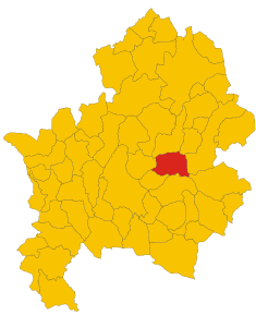 Localizarea Sessano del Molise în Provincia Isernia