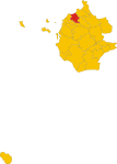 Map of comune of Valderice (province of Trapani, region Sicily, Italy).svg