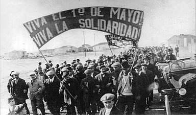 Marxa de peons rurals al Puerto de Santa Cruz, 1921