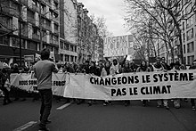 "Change the system, not the climate" at the People's Climate March in Paris, on 8 December 2018. Marche pour le climat du 8 decembre 2018 (Paris) - 26.jpg