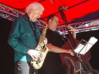 Dieter Ilg and Charlie Mariano, 2005 Mariano ilg.JPG