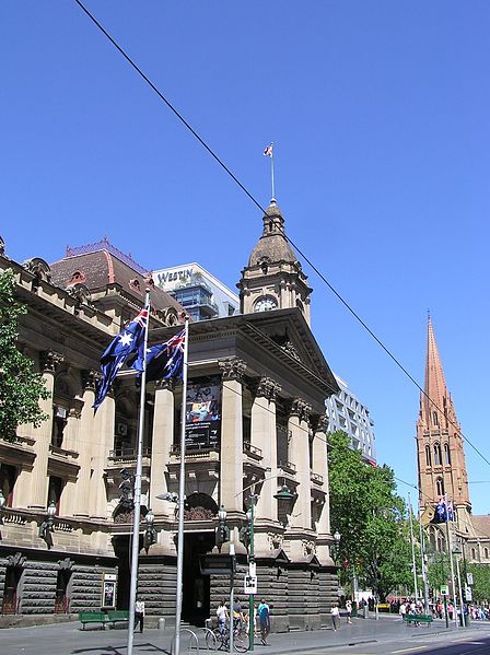 Melbourne Town Hall on Swanston Street built 1870–1887