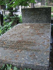 The grave of Mieczysław Jastrun at Powązki Cemetery, Warsaw.