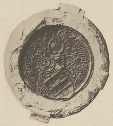 Pečeť Mikuláše Trčky z Lípy z roku 1442