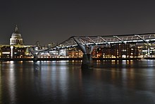 Millennium Bridge with Illuminated River Millennium Bridge with Illuminated River artwork.jpg