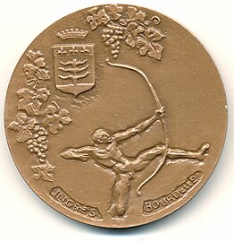 Revers de la médaille de Montauban représentant l'Héraklès de Bourdelle