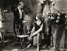 L-R: La Bessiere (Adolphe Menjou) and Amy Jolly (Marlene Dietrich) Morocco (film) 1930. Josef von Sternberg, director. L to R Adolphe Menjou, Marlene Dietrich.jpg