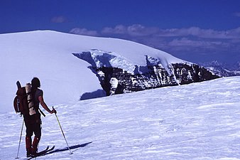 Mt Kitchener Summit from Snow Dome Slopes