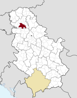 شهر نووی ساد در نقشهٔ صربستان