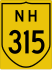 National Highway 315 marker