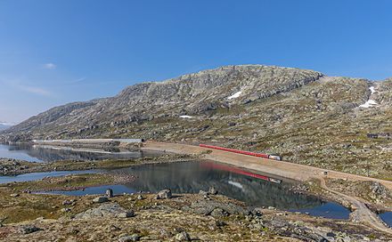 Bergen railway line at Hardangervidda.