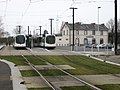 Le terminus Gare de Pont Rousseau et son quai central.