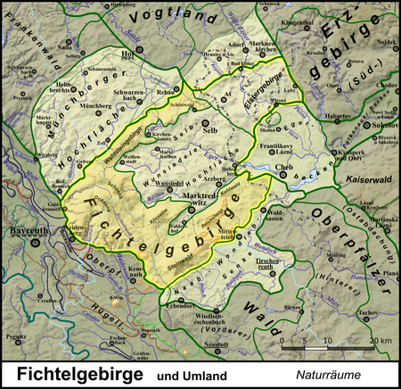 Naturraumkarte Fichtelgebirge Hufeisen