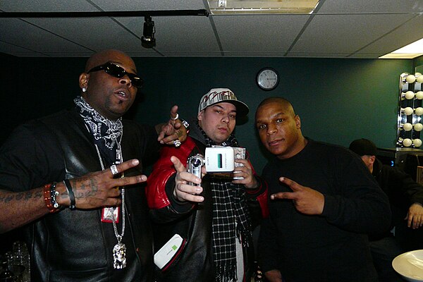 Naughty by Nature members Treach (left) and Vin Rock (right) in 2009