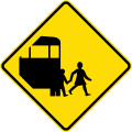 (W16-6/PW-34) Watch for school buses