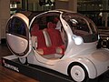 The concept car with open doors.